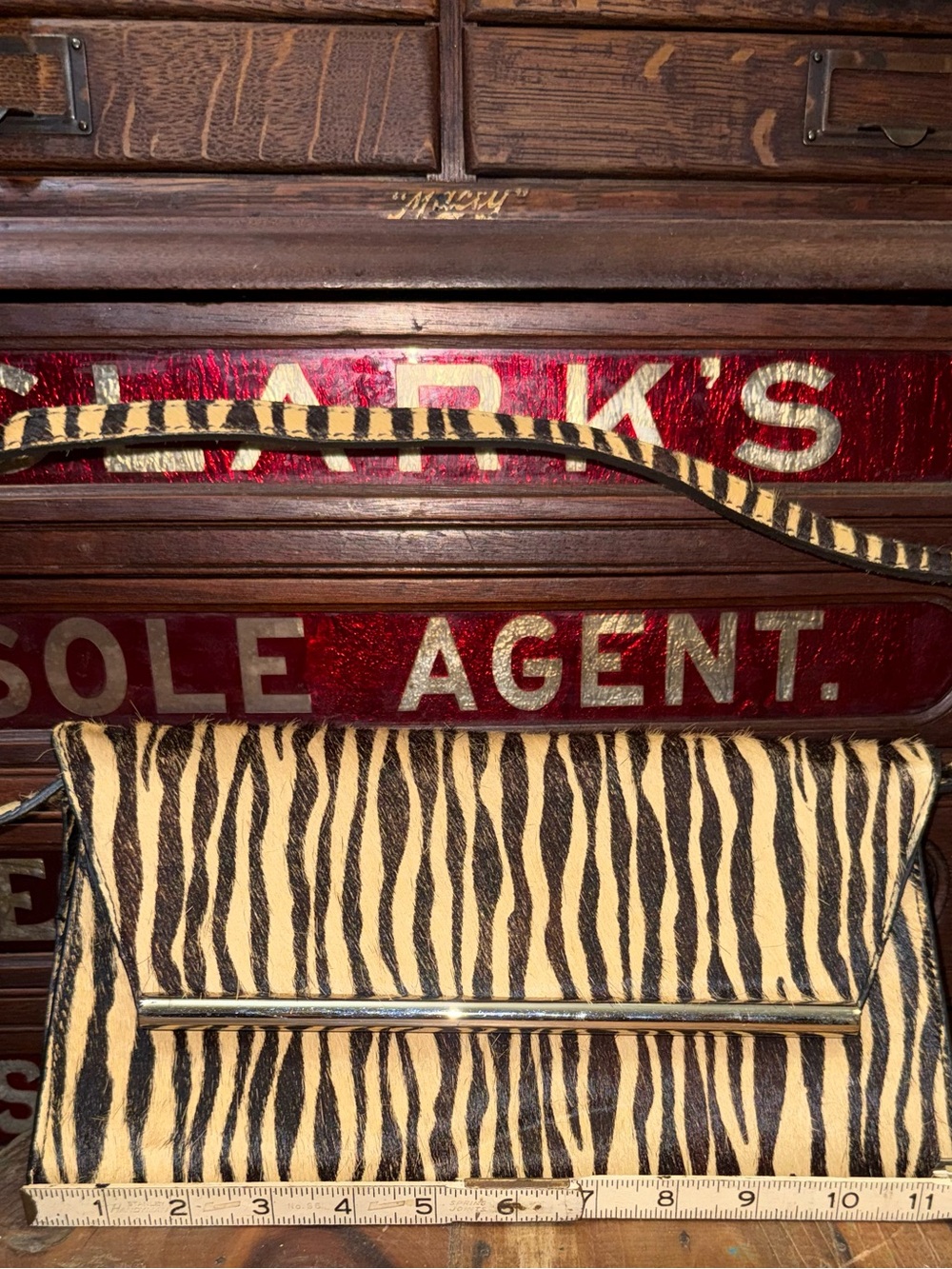 Kate Landry tiger print hair bag - Picture 3 of 5